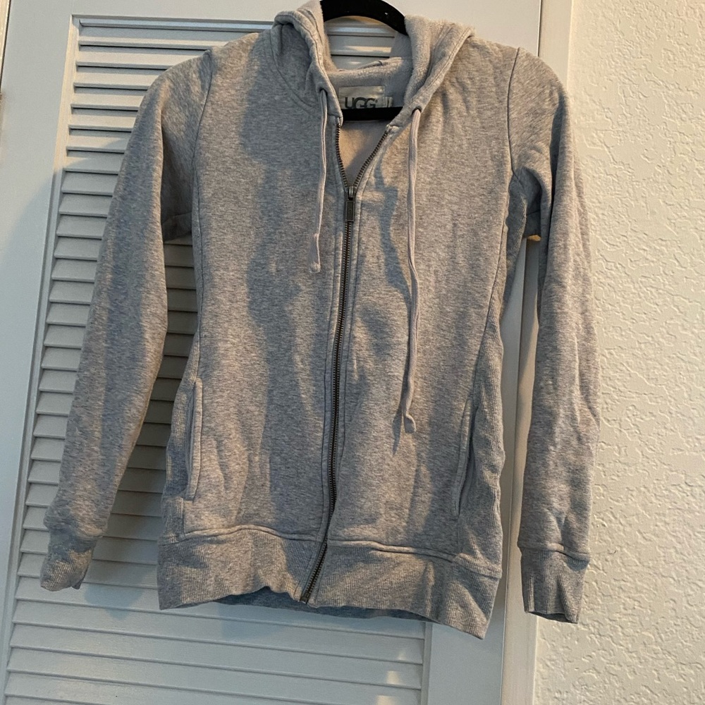 Brand New! UGG full zip hoodie sweatshirt gray. size XS